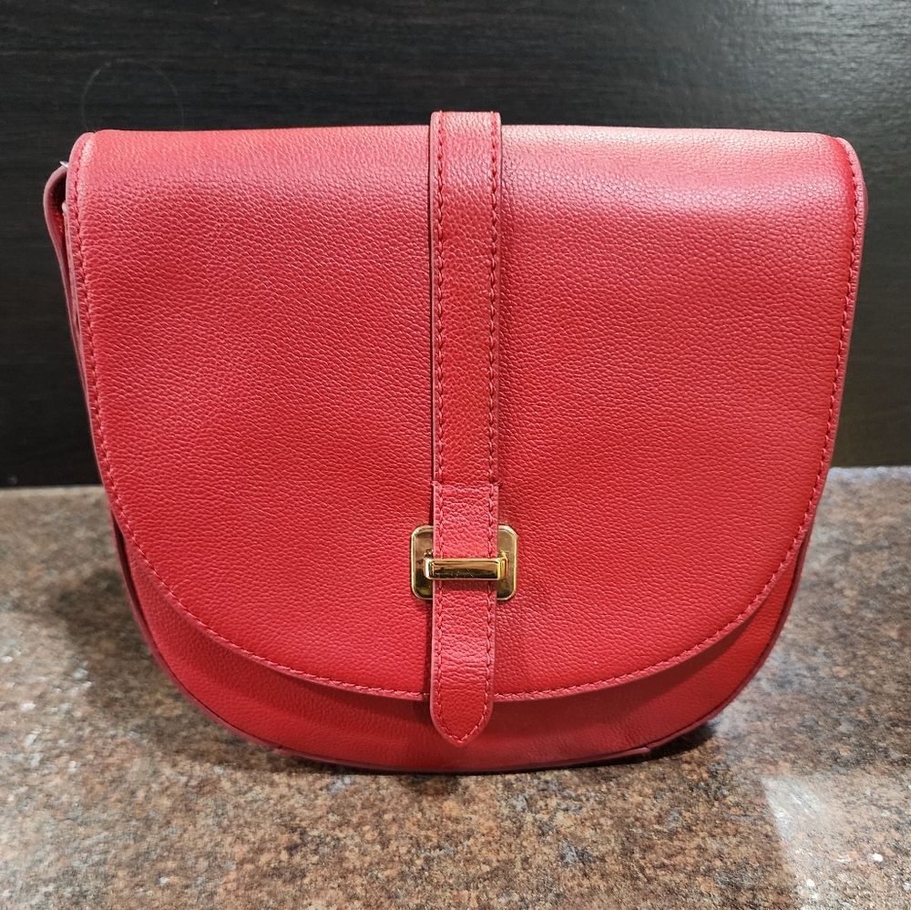 Fossil Brand Emery Red Leather Crossbody Bag NWT
